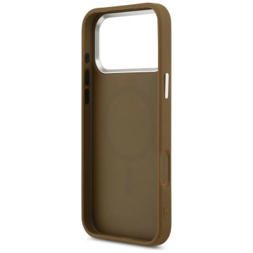 Etui Guess MagSafe do iPhone 17 Pro Triangle Logo Brown