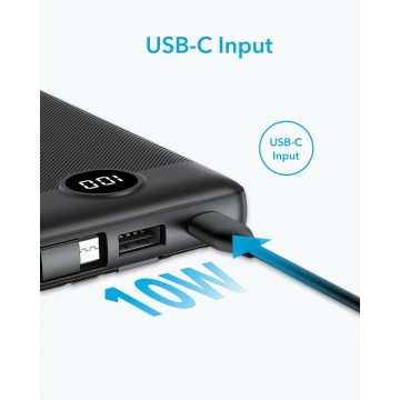 Powerbank Externer Akku VEGER C10 – 10.000 mAh (Micro Typ C Lightning 8-polig) schwarz (W1116)