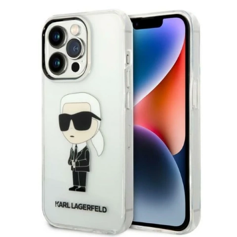 Etui Karl Lagerfeld KLHCP14XHNIKTCT do iPhone 14 Pro Max 6,7" hardcase Ikonik Karl Lagerfeld transparent