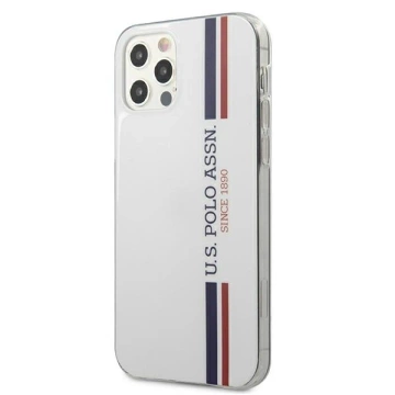 Etui na telefon US Polo Tricolor Collection iPhone 12/12 Pro 6,1" biały/white