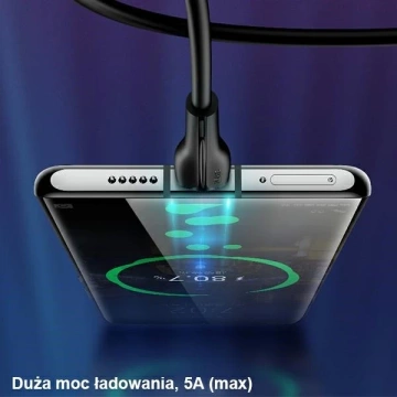 USAMS Kabel U38 USB-C 5A Schnellladung für OPPO/HUAWEI 1m schwarz