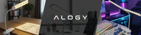 Lampka biurkowa nocna LED – akumulator 4000 mAh, podwójne oświetlenie, elastyczne ramię, klips z regulacją, idealna do biurka i łóżka – Alogy SmartClip™ Light Biała