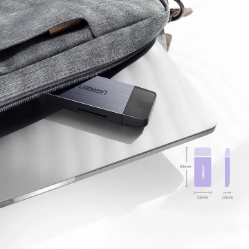 Czytnik kart UGREEN SD / micro SD / CF / MS na USB 3.0 szary (50541)