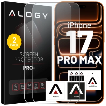 Etui do Apple iPhone 17 Pro Max – matowa obudowa do MagSafe z ochroną obiektywu, smukłe i odporne na zarysowania, idealne dopasowanie – Alogy Skinny MatteCase™ Czarne +2x Szkło hartowane