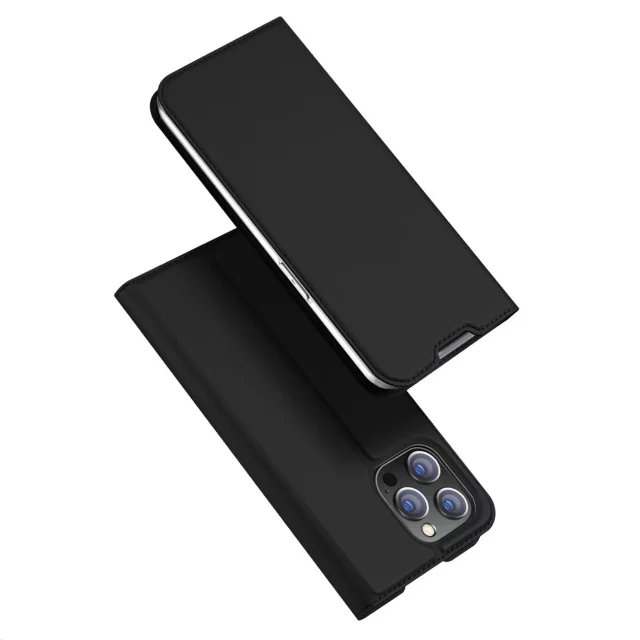 Dux Ducis Skin Pro Holster Flip Cover für iPhone 14 Pro Max schwarz