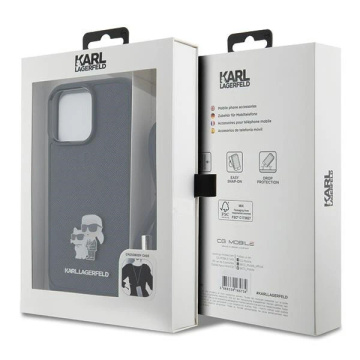 Etui Karl Lagerfeld KLHCP15XSAKCPSK für iPhone 15 Pro Max 6,7" Hardcase Czarny/Black Crossbody Saffiano Metal Pin Karl