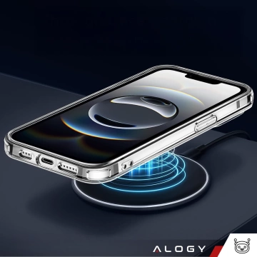 Etui do Apple iPhone 16e obudowa ochronna na telefon Alogy HybridMag™️ Case do MagSafe Przezroczyste