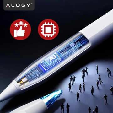 Rysik Alogy Stylus Pen Pencil dotykowy do ekranów telefonu tabletu do Apple iPad / iPhone Biały