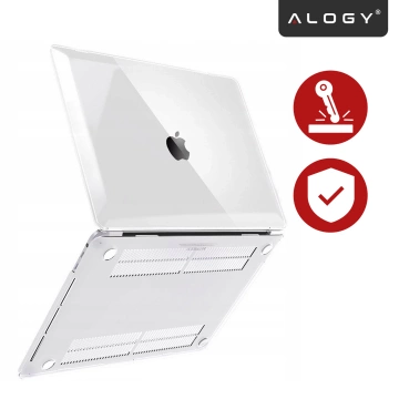 Etui Ochronne do Apple MacBook Air 13 13.6" M2 (2022) / M3 (2024) / M4 (2025), Smukłe i Przezroczyste, Alogy HardCase™ – Transparentne