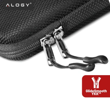 Torba na laptopa 13–14" do MacBook Air / Pro (M1 M2 M3 M4) – twarde etui ochronne Hard Foam, sztywna konstrukcja, ochrona przed uderzeniami i wilgocią – Alogy ShieldCase™ Czarna