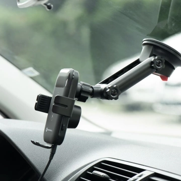 Uchwyt Samochodowy Ładowarka FORCELL F-GRIP HS4 Indukcja 15W czarny