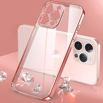 Etui Alogy TPU Luxury Case z osłonką na aparat do Apple iPhone 12 Pro różowo-przezroczyste