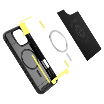 Etui Spigen Rugged Armor Mag Magsafe für Apple iPhone 16 Pro Max Mattschwarz
