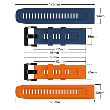 Pasek sportowy Iconband do Garmin Fenix 3 / 5X / 3HR / 5X Plus / 6X / 6X Pro / 7X Orange