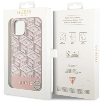 Etui Guess GUHMP14SHGCFSEP do iPhone 14 6,1" hard case GCube Stripes MagSafe