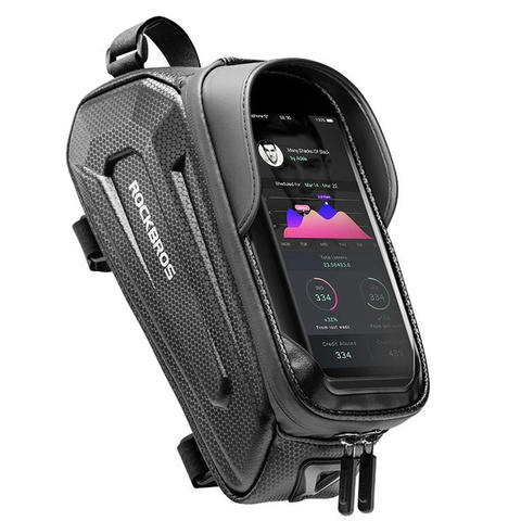 Koffertasche Fahrradtasche Handyhalter am Rahmen RockBros B68 Black