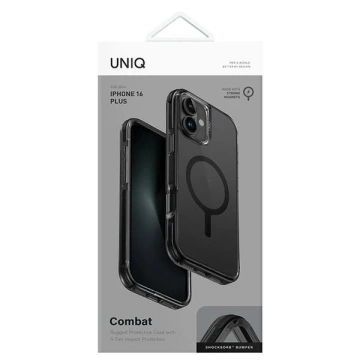 Etui UNIQ Combat für iPhone 16 Plus 6,7" Magclick Charging Czarny/Carbon Black