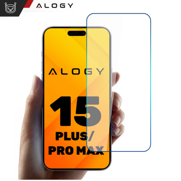 9H gehärtetes Glas für iPhone 15 Plus / 15 Ultra / 15 Pro Max für Alogy Displayschutz PRO