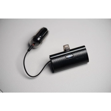 FORCELL F-ENERGY Power Plug F5K3 Powerbank mit integriertem Lightning PD-Anschluss 20 W 5000 mAh Schwarz