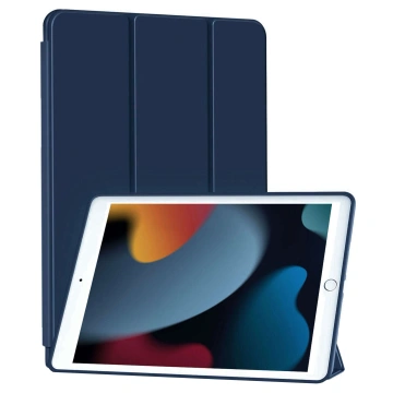 Etui do Apple iPad 10.2 9 gen 8/7 2021/2020/2019 Smart Case Alogy TPU obudowa na tablet Granatowe + Szkło