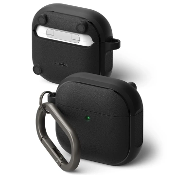 Etui do Apple AirPods 4 Ringke Onyx MagSafe Black + Karabińczyk