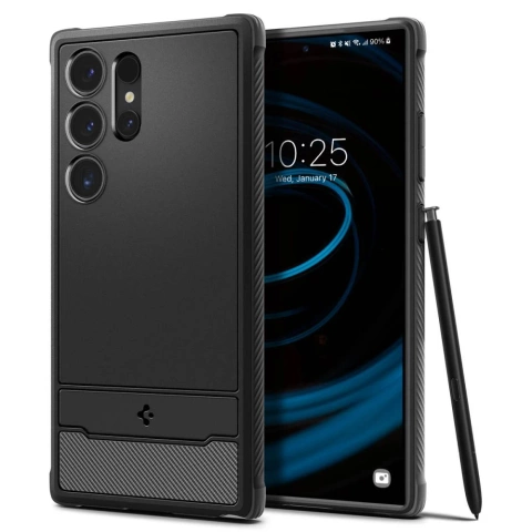 Etui Spigen Rugged Armor für Samsung Galaxy S24 Ultra Mattschwarz