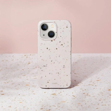 UNIQ Coehl Terrazzo Hülle für iPhone 14 Plus 6.7" Sand/Sandstein