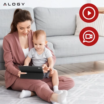 Etui do Apple iPad 10.2 9 gen 8/7 2021/2020/2019 Smart Pencil Case Alogy TPU obudowa na tablet Czarne + Szkło
