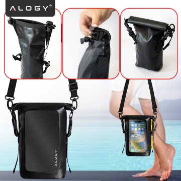 Sakwa Etui wodoodporne na telefon duża torba worek Case wodoszczelne Alogy Waterproof Czarne