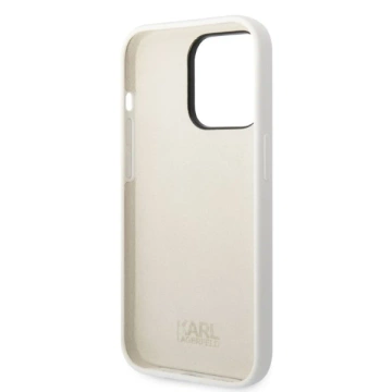 Etui ochronne na telefon Karl Lagerfeld KLHCP14LSNIKBCH do Apple iPhone 14 Pro 6,1" hardcase biały/white Silicone Ikonik