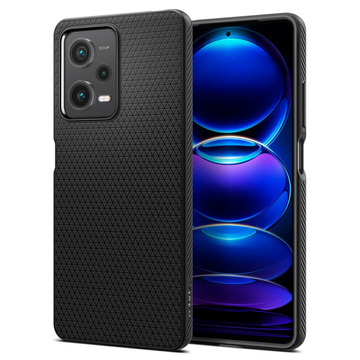 Etui na telefon Spigen Liquid Air obudowa ochronna do Xiaomi Redmi Note 12 Pro 5G / Poco X5 Pro 5G Matte Black + Szkło