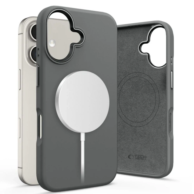 Etui für iPhone 16 Tech-Protect Silikon Pure MagSafe Clay