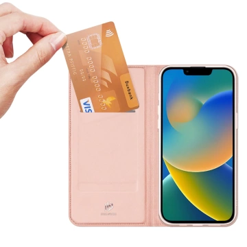 Dux Ducis Skin Pro kabura etui pokrowiec z klapką iPhone 14 Plus różowy