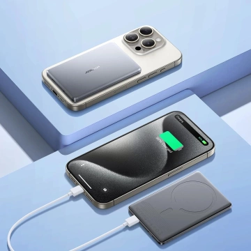 Joyroom 5000 mAh 20 W Powerbank mit induktiver Aufladung – Grau