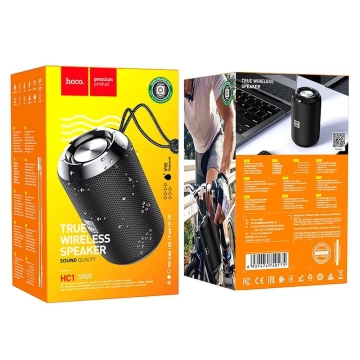 Hoco przenośny głośnik Bluetooth 5.2 5W, 1200 mAh, FM/TF/AUX – czarny