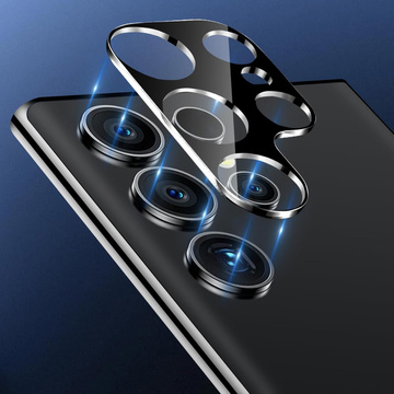 Metallabdeckung für Samsung Galaxy S24 Ultra, Schutz für die Kamerainsel, Alogy Metal Lens, schwarz