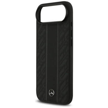 Etui do iPhone 17 Air Mercedes-Benz Leather Laurel Leaves MagSafe Black