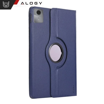 Etui 360 do Lenovo Tab K11 / K11E 11” M11 10.95" TB330FU / TB330XU / TB331FC obrotowe pokrowiec obudowa z klapką na tablet Case Alogy Granatowe
