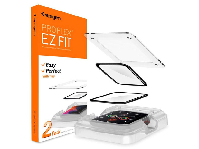 Spigen ProFlex Ex Fit x2 Hybridglas für Apple Watch 4/5/6 / SE 40mm Schwarz