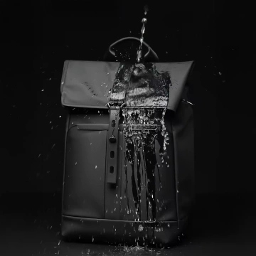 Bange Wasserdichter Rucksack für Laptops bis 15,6 Zoll, 43 x 30 x 18 cm, ideal für Stadt, Reisen, Arbeit und Flugreisen, für Damen und Herren, Schwarz