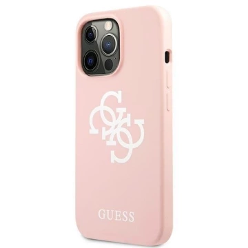 Guess GUHCP13LLS4GWPI iPhone 13 Pro / 13 6,1" różowy/pink Hartschale Silikon 4G Logo