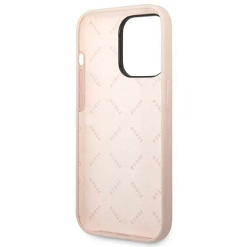Etui Guess GUHCP14LSLTGP do Apple iPhone 14 Pro 6,1" różowy/pink hardcase Silicone Triangle