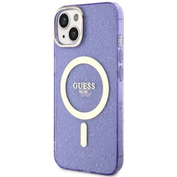 Etui Guess GUHMP14MHCMCGU für iPhone 14 Plus 6,7" Hardcase Glitter Gold MagSafe