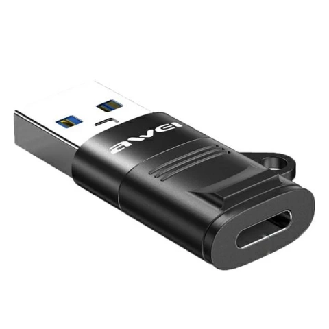 Adapter AWEI  CL-13 USB-C/USB-A czarny/black