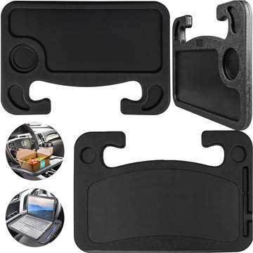 Auto-Organizer, Lenkrad-Tisch, Tablett-Halter, Laptop-Ständer, Getränke und Mahlzeiten, Alogy, Schwarz