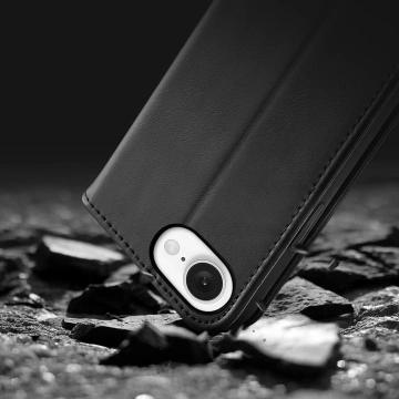 iPhone 16e Dux Ducis Hivo Schutzhülle mit Flip und RFID-Schutz - Schwarz