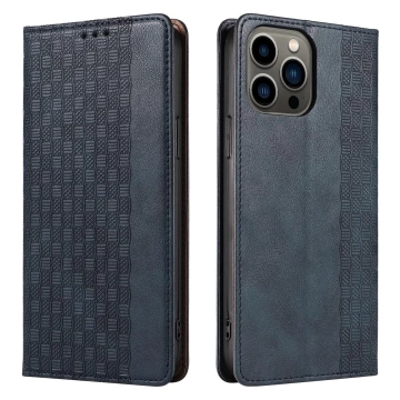 Magnet Strap Case etui do iPhone 12 Pro pokrowiec portfel + mini smycz zawieszka niebieski