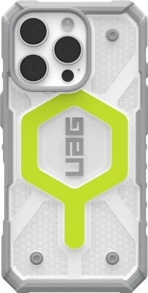 UAG Pathfinder Clear MagSafe Case für iPhone 16 Pro Neon Active