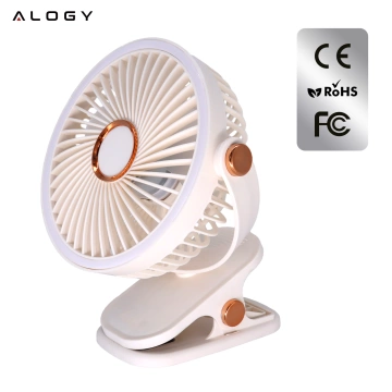 Ventilator Windmühle Windrad Tragbarer Clip Alogy Desktop Kinderwagen Schnurlos Weiß