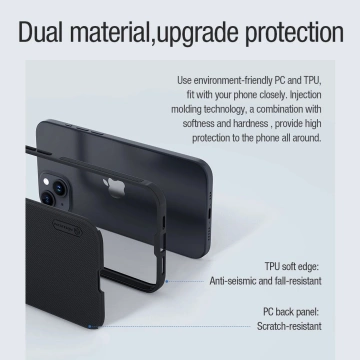 Nillkin Super Frosted Shield Pro Magnetische Hülle für iPhone 15 – Schwarz